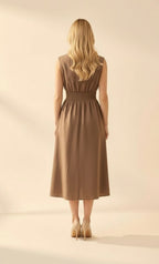 Brown Zipper Dress