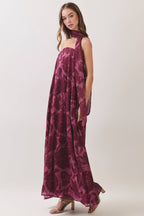 Burgundy Floral Maxi