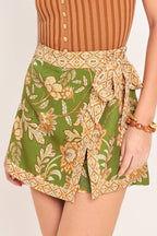 Olive Floral Skort