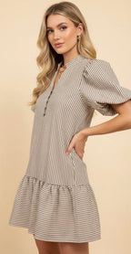 Brown Striped Mini