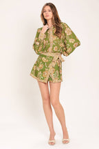 Olive Floral Skort