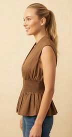 Brown Zipper Tank