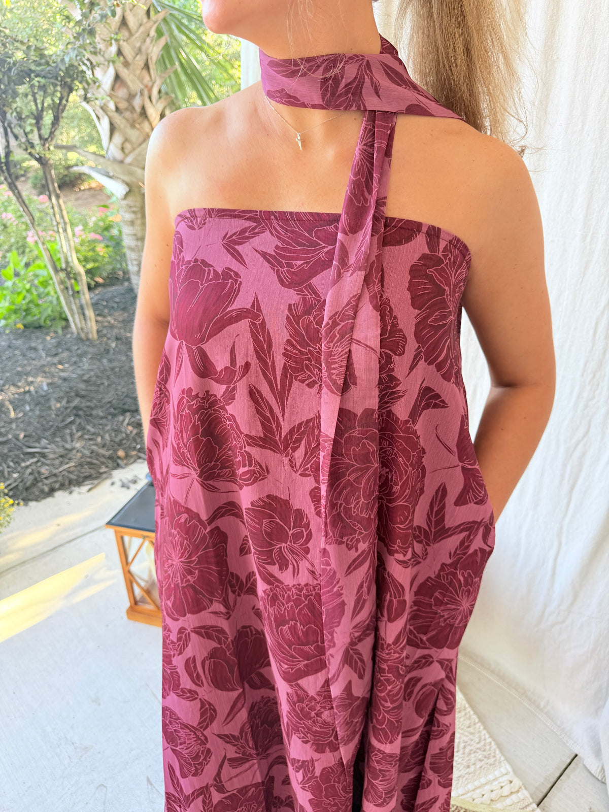 Burgundy Floral Maxi