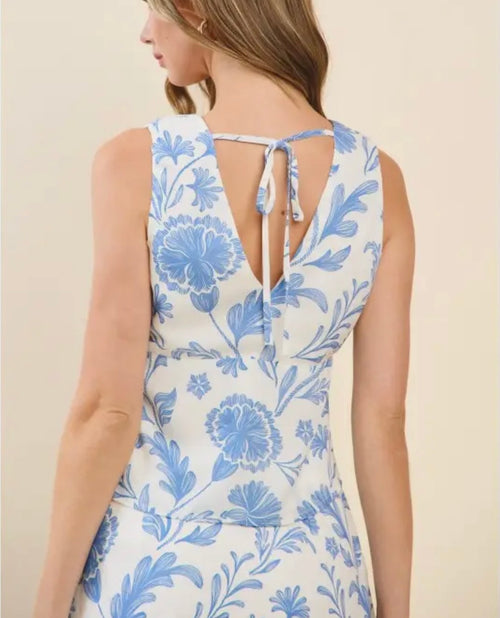 Blue Blooms Top