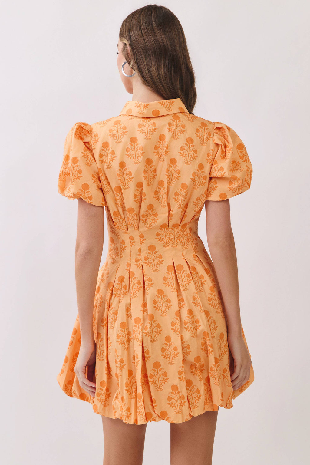 Orange Floral Bubble Dress