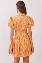 Orange Floral Bubble Dress
