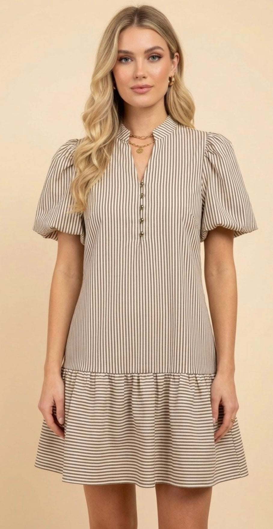 Brown Striped Mini