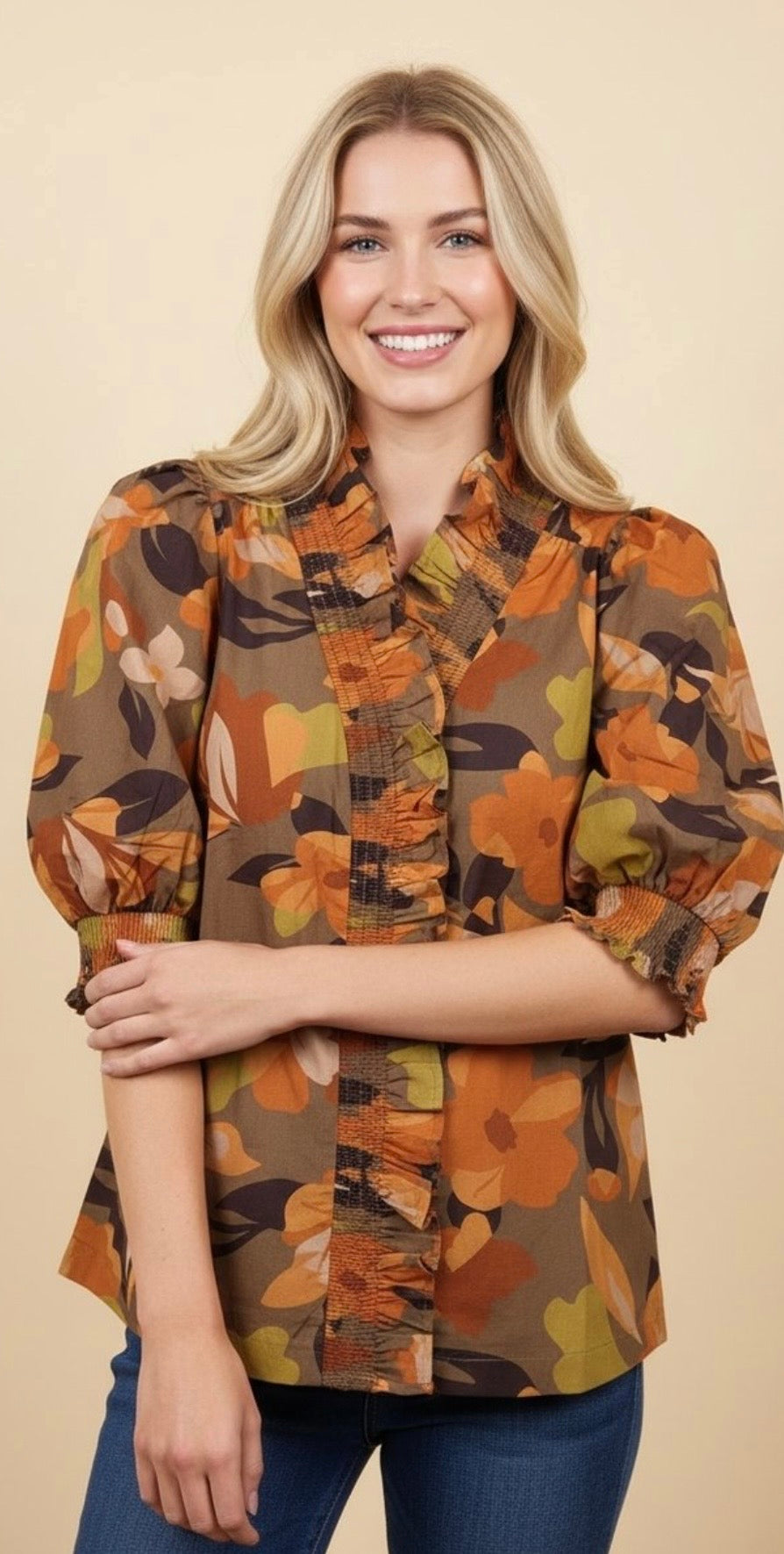 Fall Florals Blouse