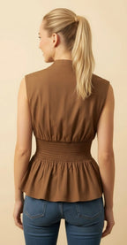 Brown Zipper Tank