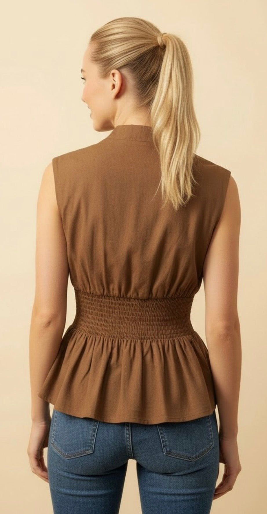 Brown Zipper Tank