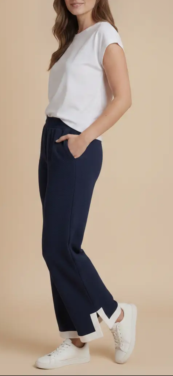 Navy Knit Pants