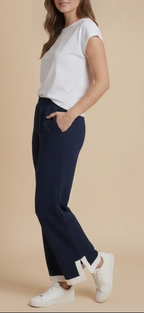 Navy Knit Pants