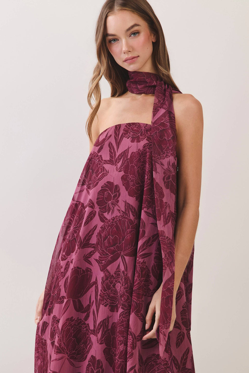 Burgundy Floral Maxi