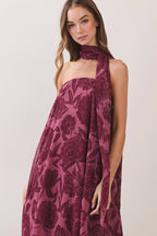 Burgundy Floral Maxi